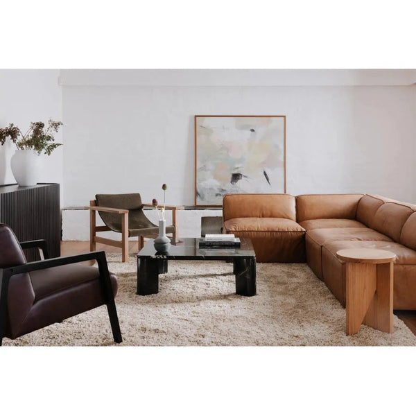 Segment Marble Rectangular Coffee Table - LOOMLAN - Moe's Home - Coffee Tables