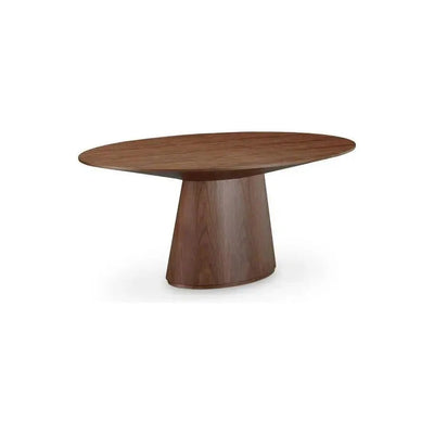 Semi Gloss Brown Oval Dining Table Seats 6 - LOOMLAN - Moe's Home - Dining Tables