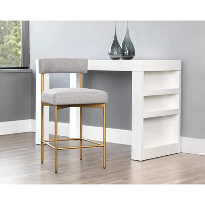 Seneca Modern Counter Stool With Back - LOOMLAN - SUNPAN - Counter Stools