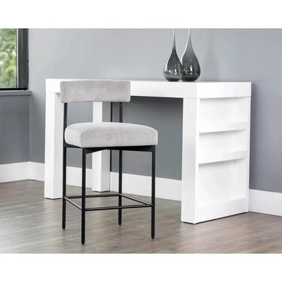 Seneca Modern Counter Stool With Back - LOOMLAN - SUNPAN - Counter Stools