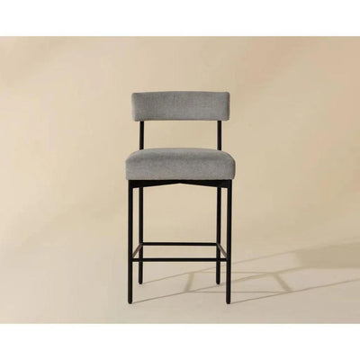 Seneca Modern Counter Stool With Back - LOOMLAN - SUNPAN - Counter Stools