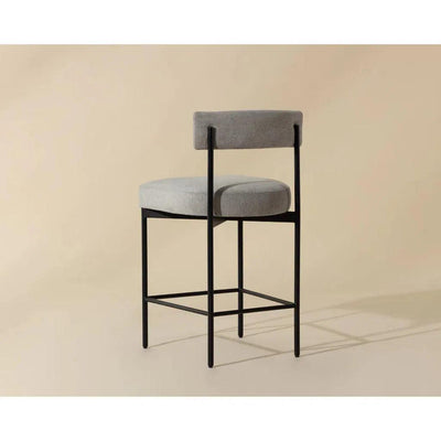 Seneca Modern Counter Stool With Back - LOOMLAN - SUNPAN - Counter Stools