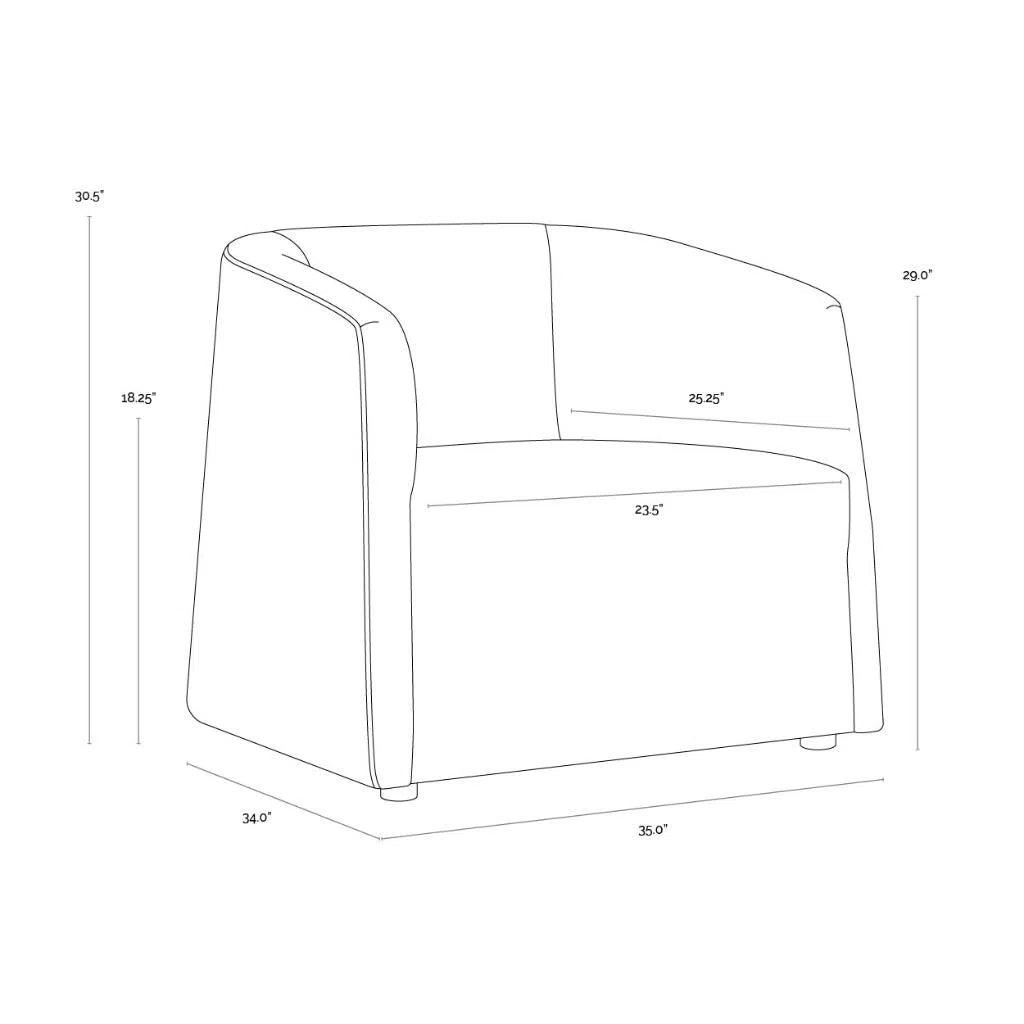 Serenade Fabric Lounge Chair - LOOMLAN - SUNPAN - Club Chairs