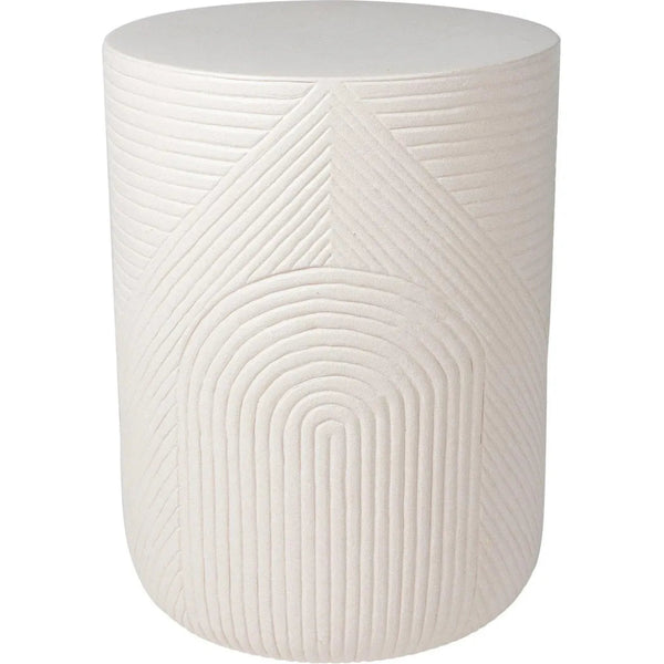 Serenity Side Table 14" - White Outdoor Accent Table - LOOMLAN - Seasonal Living - Outdoor Side Tables