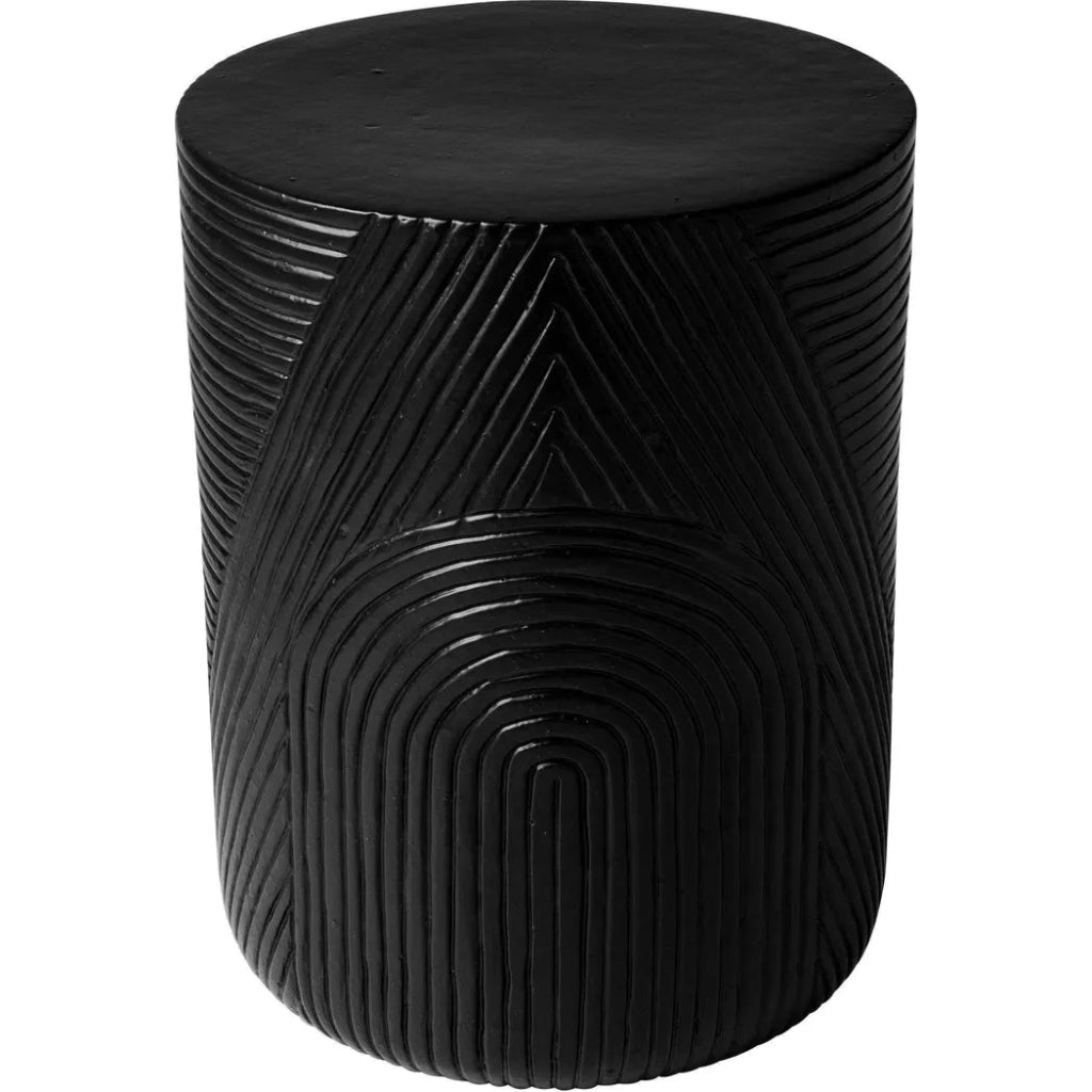 Serenity Side Table 16" - Black Outdoor Accent Table - LOOMLAN - Seasonal Living - Outdoor Side Tables