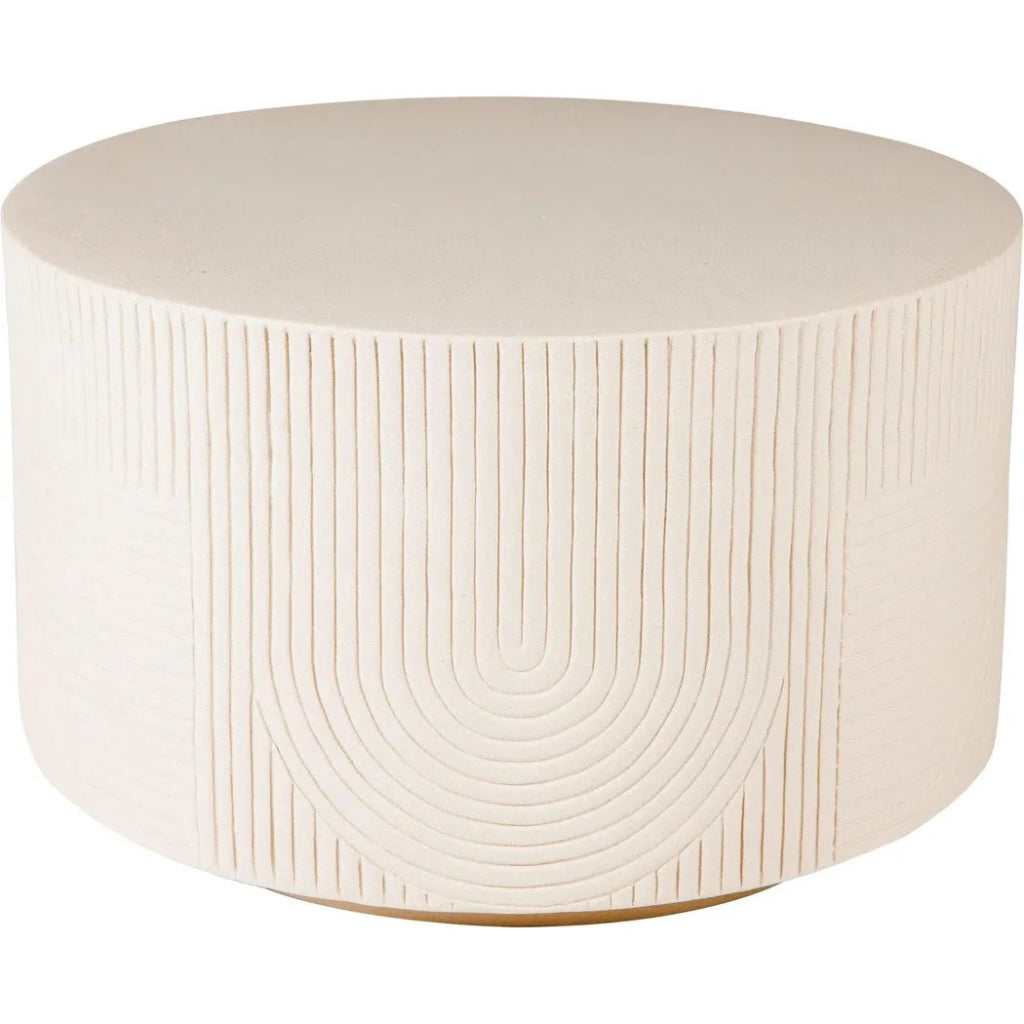 Serenity White Outdoor Round Table - 24" Tall - LOOMLAN - Seasonal Living - Outdoor Side Tables