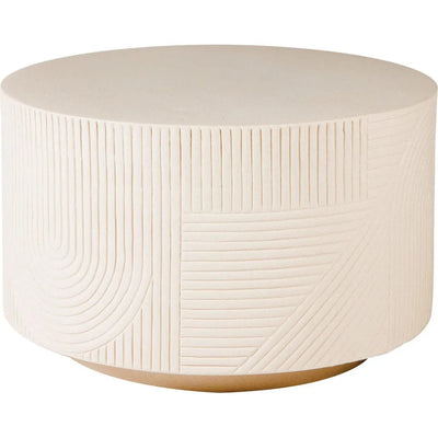 Serenity White Outdoor Round Table - 24" Tall - LOOMLAN - Seasonal Living - Outdoor Side Tables