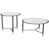 Set of 2 Davis Coffee Tables Black & White - LOOMLAN - Zuo Modern - Coffee Tables