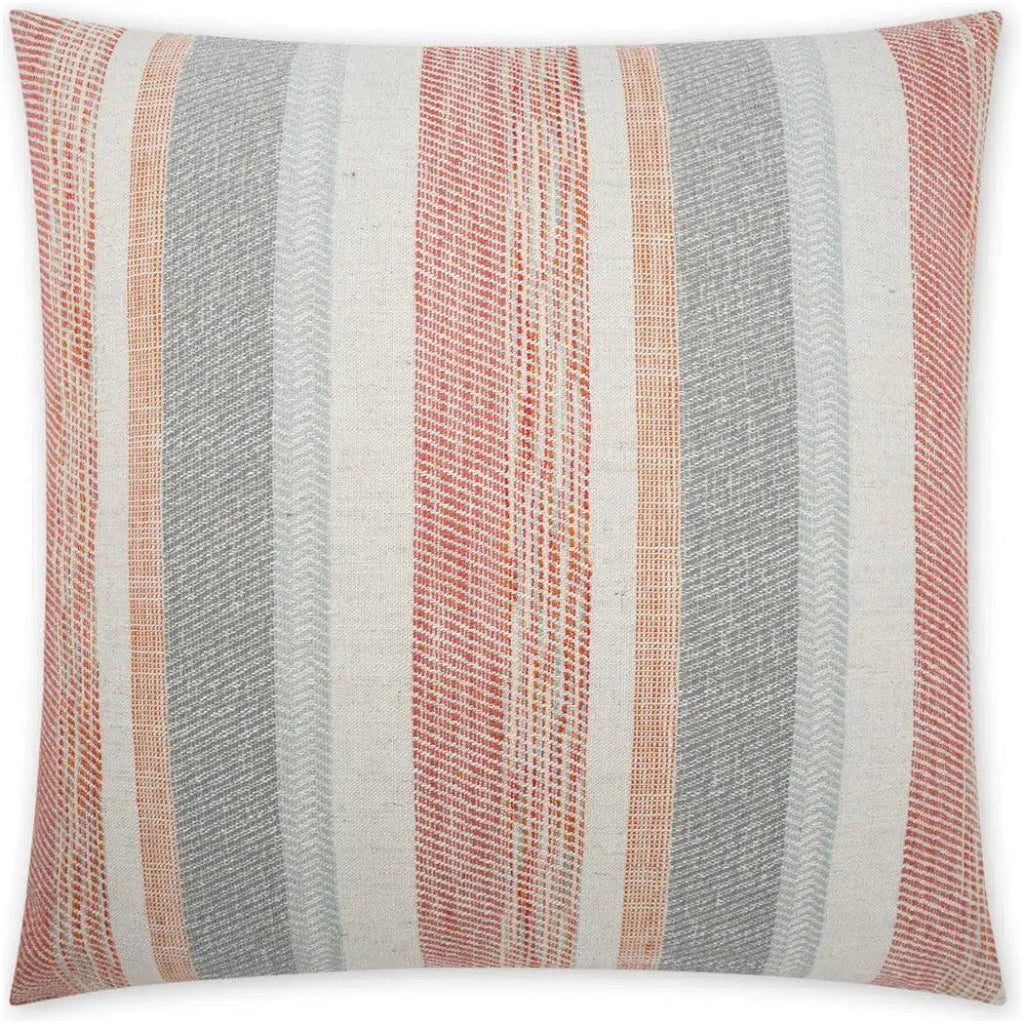 Shannon Stripes Coral Salmon Large Throw Pillow Insert - LOOMLAN - D.V. Kap - Throw Pillows