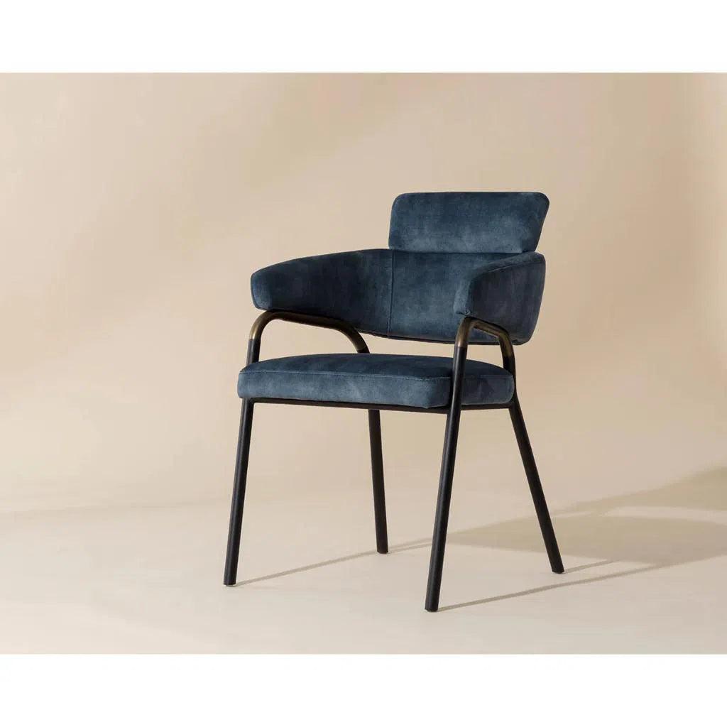 Sharqui Fabric Dining Armchair - LOOMLAN - SUNPAN - Dining Chairs