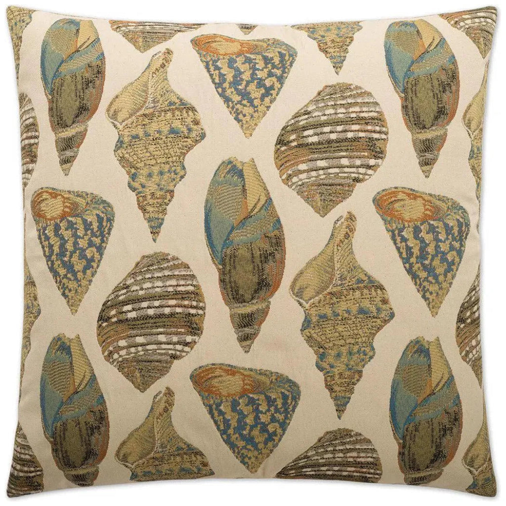 She Shells Brown Throw Pillow With Insert - LOOMLAN - Throw Pillows