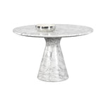 Shelburne Dining Table Marble Look White 47" Outdoor - LOOMLAN - SUNPAN - Outdoor Dining Tables