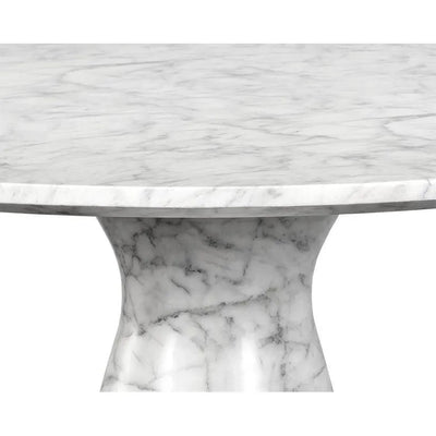 Shelburne Dining Table Marble Look White 47" Outdoor - LOOMLAN - SUNPAN - Outdoor Dining Tables