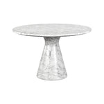 Shelburne Dining Table Marble Look White 47" Outdoor - LOOMLAN - SUNPAN - Outdoor Dining Tables