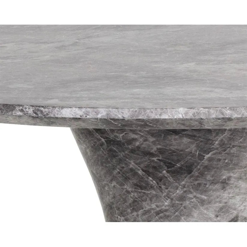 Shelburne Grey Marble Look Outdoor Counter Table - LOOMLAN - SUNPAN - Outdoor Counter Tables