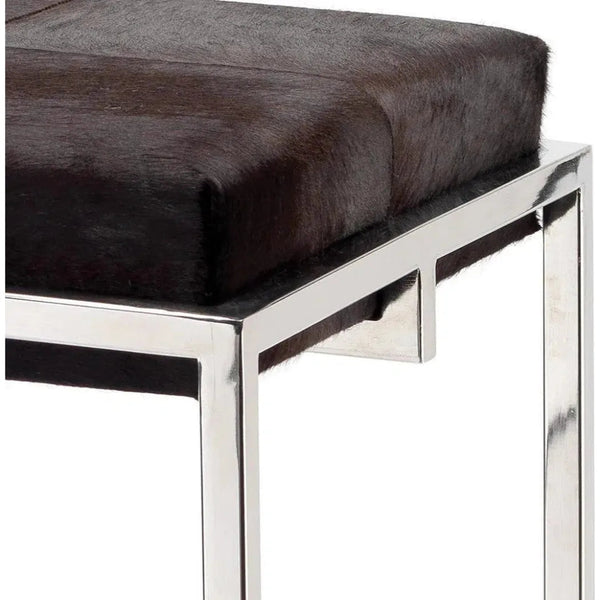 Shelby Brown Cowhide Art Deco Counter Stoolout Back - LOOMLAN - Jamie Young - Counter Stools