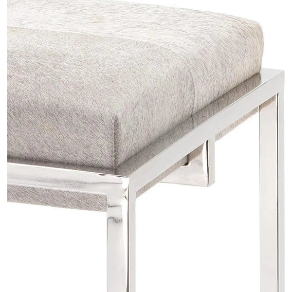 Shelby Grey Cowhide Art Deco Counter Stoolout Back - LOOMLAN - Jamie Young - Counter Stools