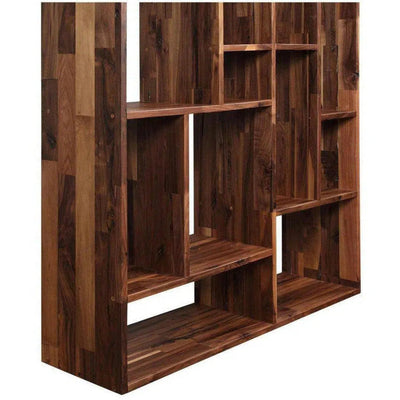 Shelf Solid Walnut Large Brown - LOOMLAN - Moe's Home - Etageres