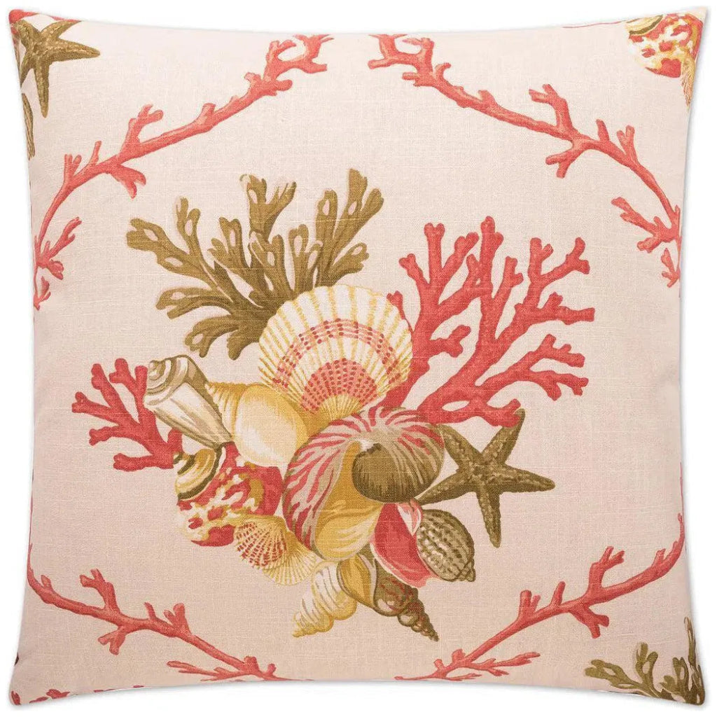 Shelldon Coral Throw Pillow With Insert - LOOMLAN - D.V. Kap - Throw Pillows