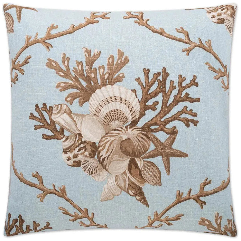 Shelldon Surf Blue Throw Pillow With Insert - LOOMLAN - D.V. Kap - Throw Pillows