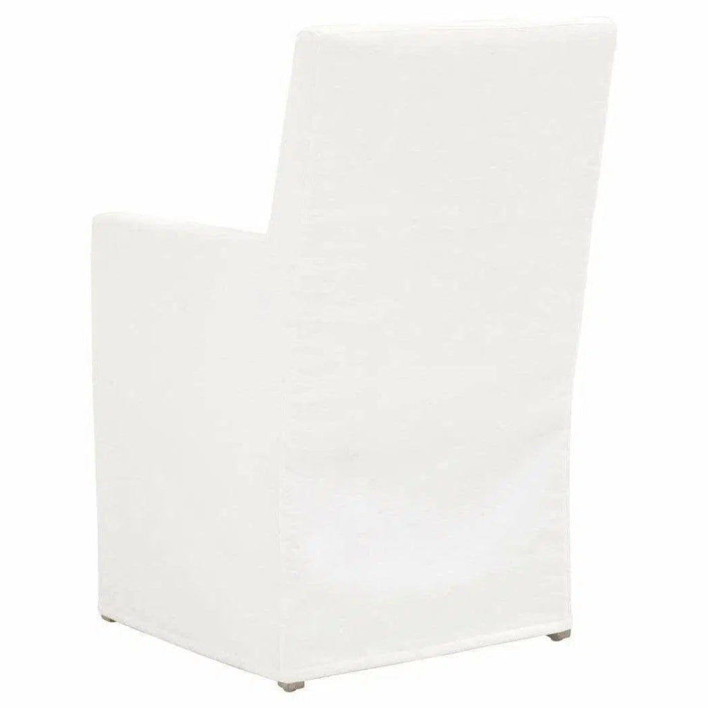 Shelter Slipcover Arm Chair LiveSmart White Birch Wood - LOOMLAN - Essentials For Living - Dining Chairs