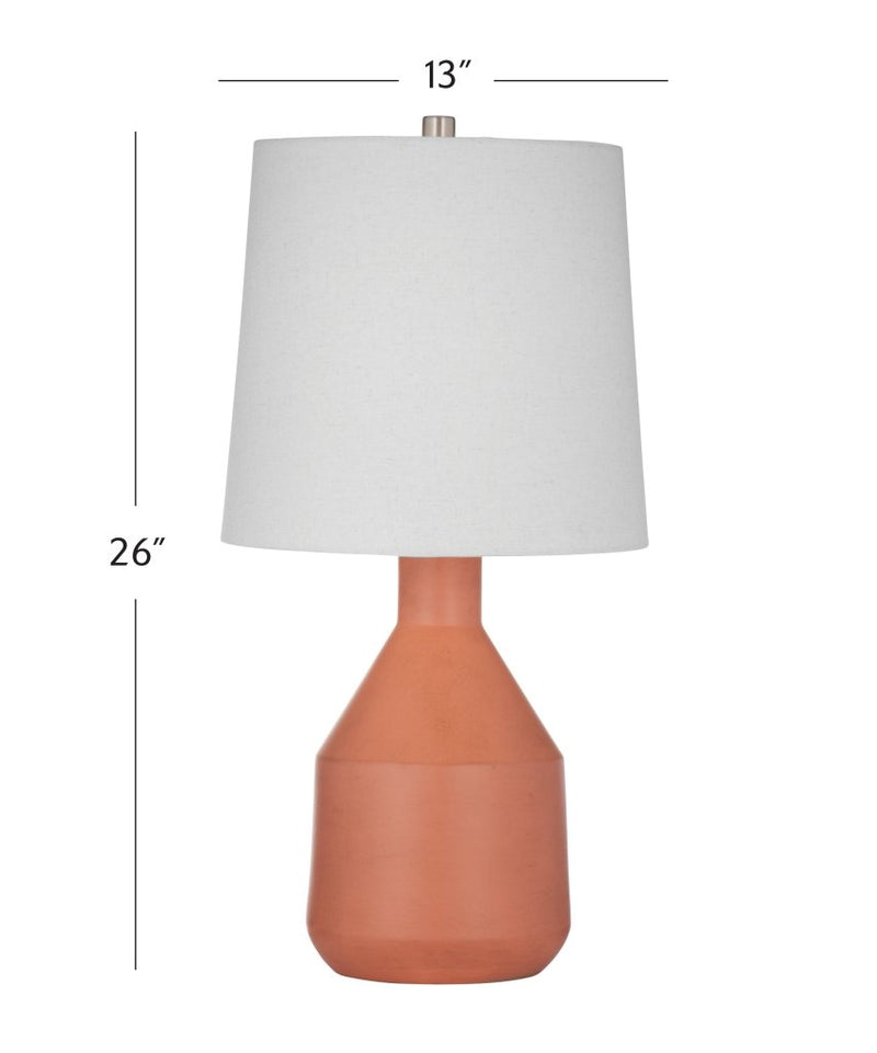 Sheridan Orange Ceramic Table Lamp - LOOMLAN - Bassett Mirror - Table Lamps