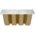 Shilo Steel & Marble Rectangle Console Table - LOOMLAN - Noir - Console Tables