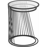 Shine Nesting Tables Set Clear & Black - LOOMLAN - Zuo Modern - Side Tables