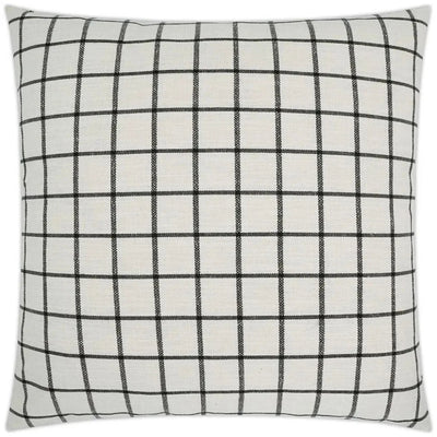 Shipton Plaid Check Black Large Throw Pillow Insert - LOOMLAN - D.V. Kap - Throw Pillows