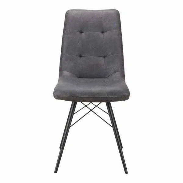 Side Chair (Set Of 2) Grey Industrial - LOOMLAN - Moe's Home - Dining Chairs