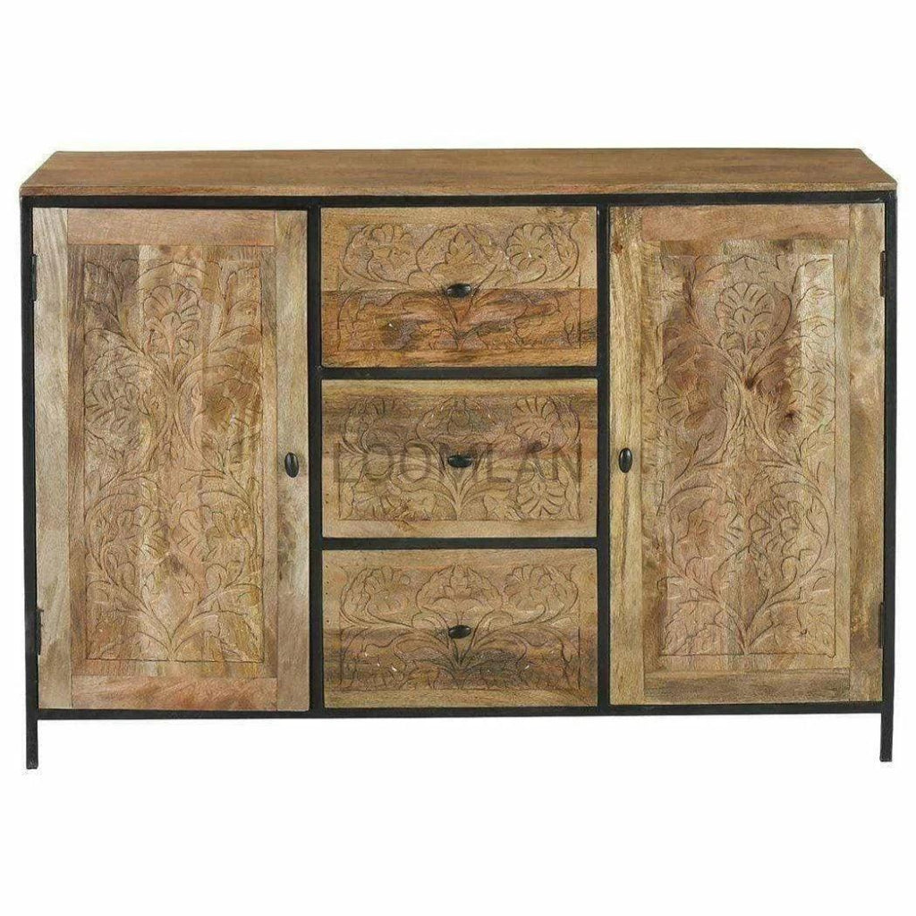 Sideboard with Drawers on Iron Frame - LOOMLAN - LOOMLAN - Sideboards