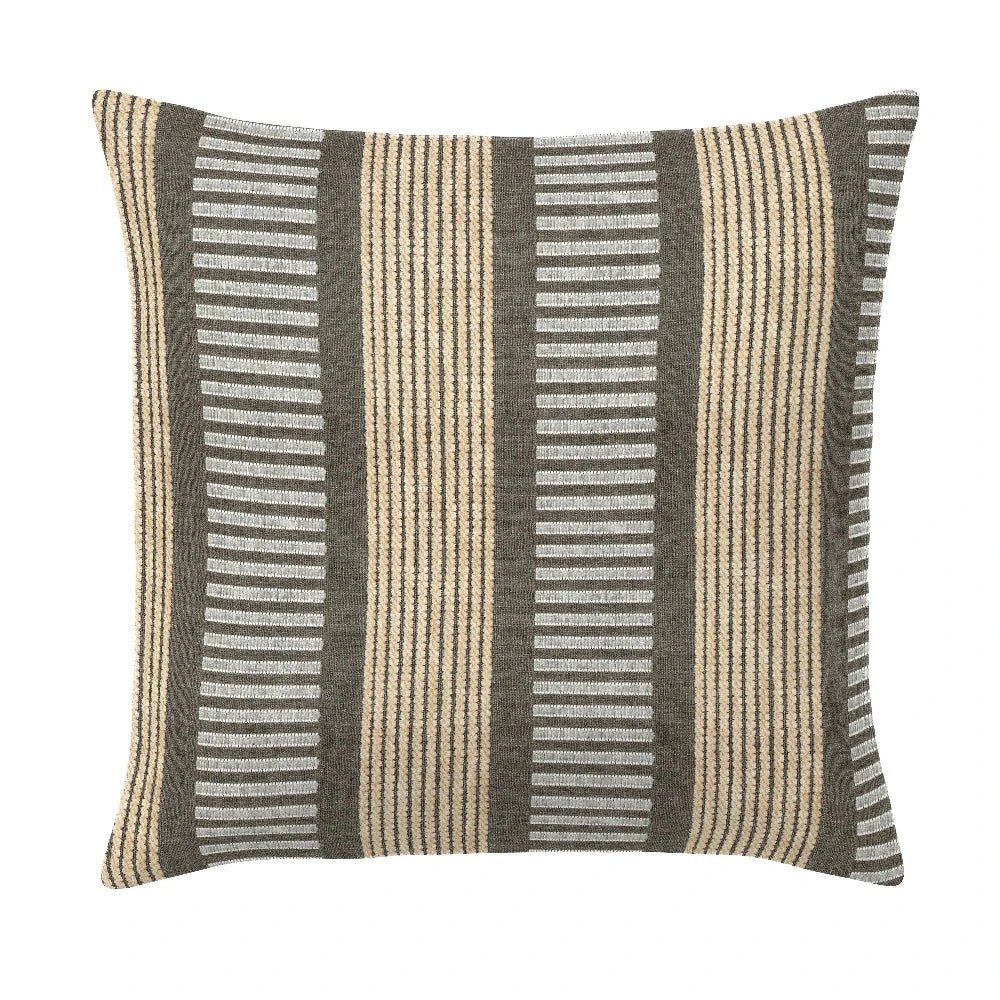 Sideline Mocha Handmade Outdoor Pillow - LOOMLAN - Earnest Collection - Outdoor Pillows