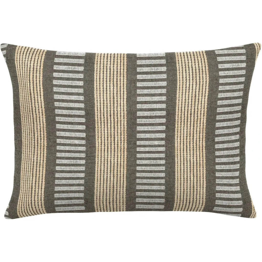 Sideline Mocha Handmade Outdoor Pillow - LOOMLAN - Earnest Collection - Outdoor Pillows