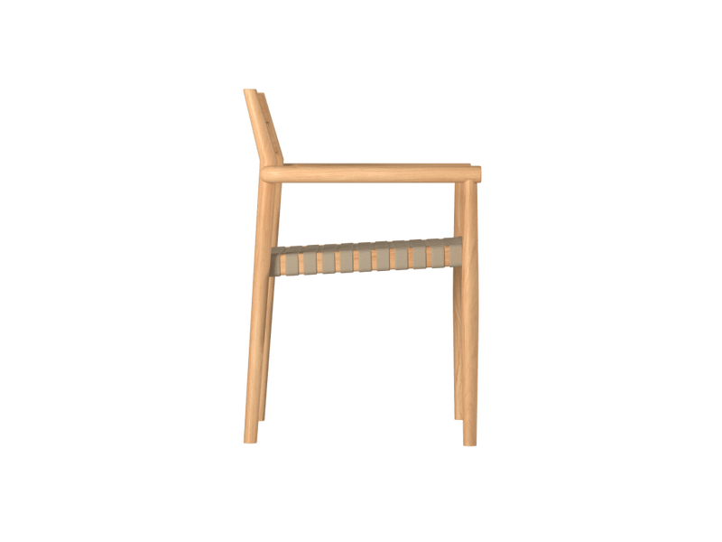 Siena Teak Woven Stackable Patio Armchair 4PC - LOOMLAN - HiTeak - Outdoor Accent Chairs