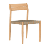 Siena Teak Woven Stackable Patio Armchair 4PC - LOOMLAN - HiTeak - Outdoor Accent Chairs