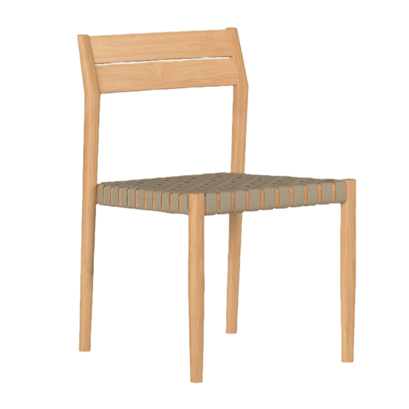 Siena Teak Woven Stackable Patio Armchair 4PC - LOOMLAN - HiTeak - Outdoor Accent Chairs