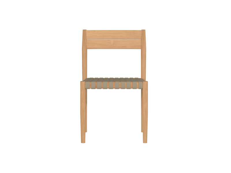 Siena Teak Woven Stackable Patio Armchair 4PC - LOOMLAN - HiTeak - Outdoor Accent Chairs