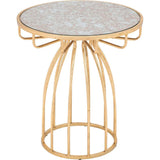 Silo Side Table Mirror & Gold - LOOMLAN - Zuo Modern - Side Tables