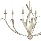 Silver Granello Menefee Silver Chandelier - LOOMLAN - Currey & Co - Chandeliers