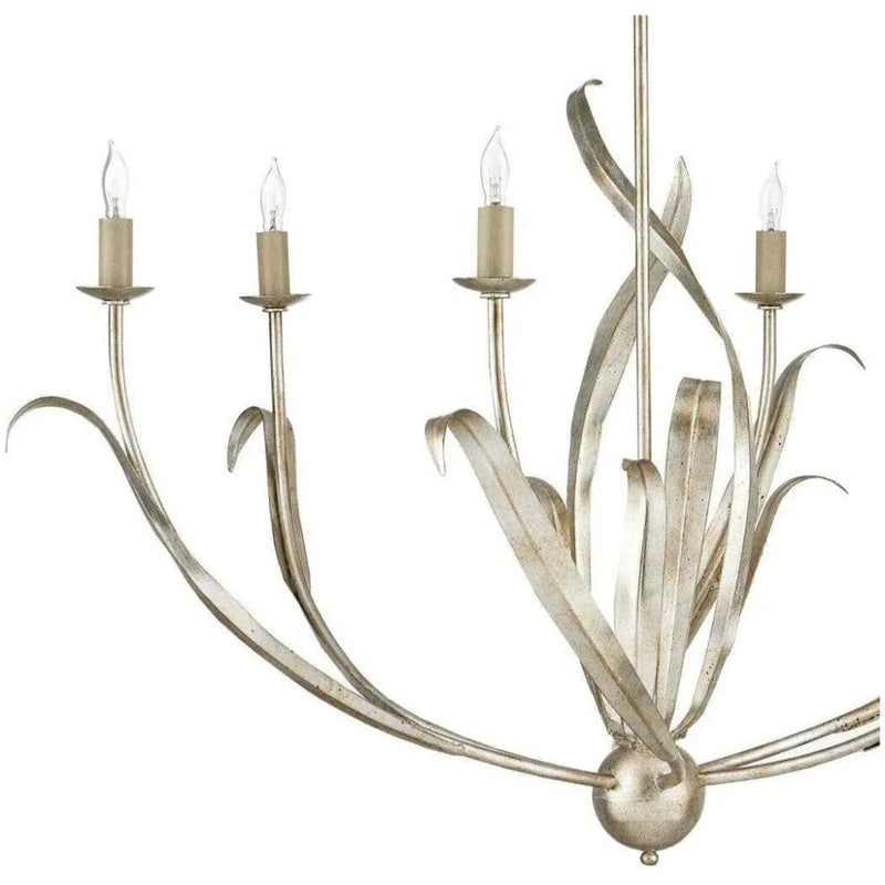 Silver Granello Menefee Silver Chandelier - LOOMLAN - Currey & Co - Chandeliers