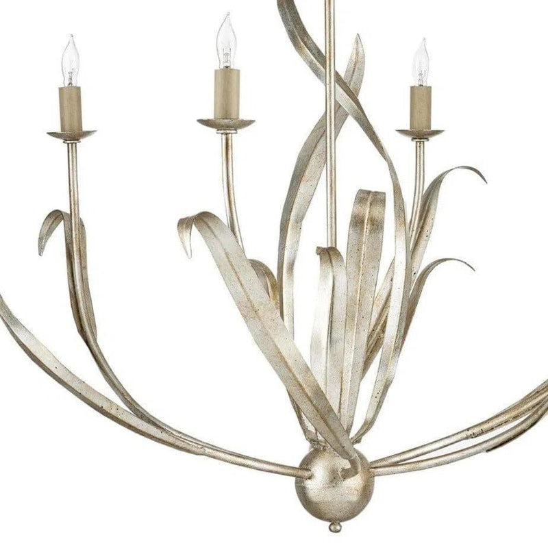 Silver Granello Menefee Silver Chandelier - LOOMLAN - Currey & Co - Chandeliers