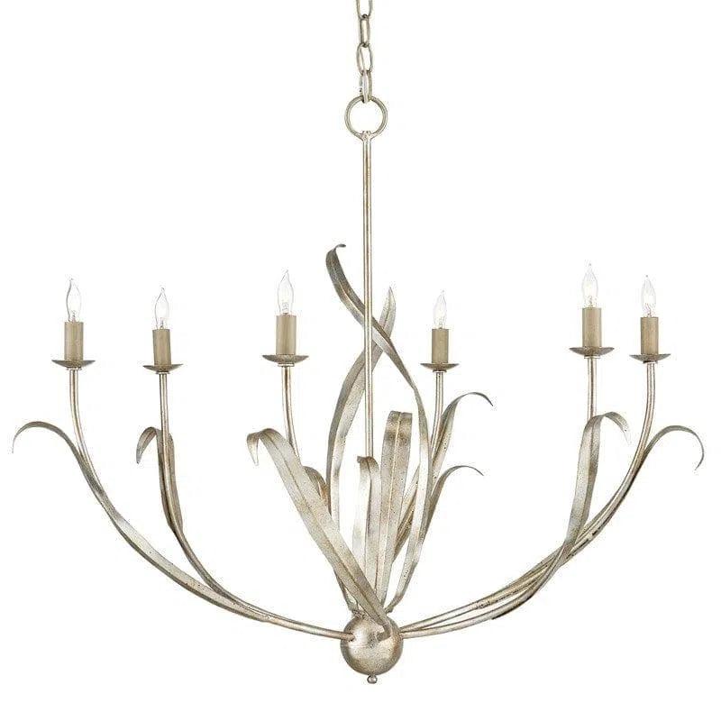 Silver Granello Menefee Silver Chandelier - LOOMLAN - Currey & Co - Chandeliers