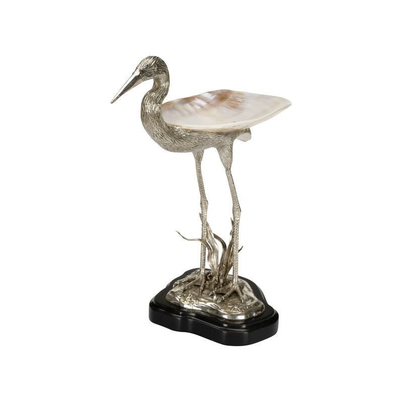 Silver Plated Coastal Bird Sculpture - LOOMLAN - Chelsea House - Statues & Sculptures