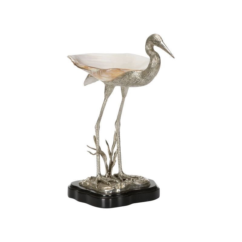 Silver Plated Coastal Bird Sculpture - LOOMLAN - Chelsea House - Statues & Sculptures