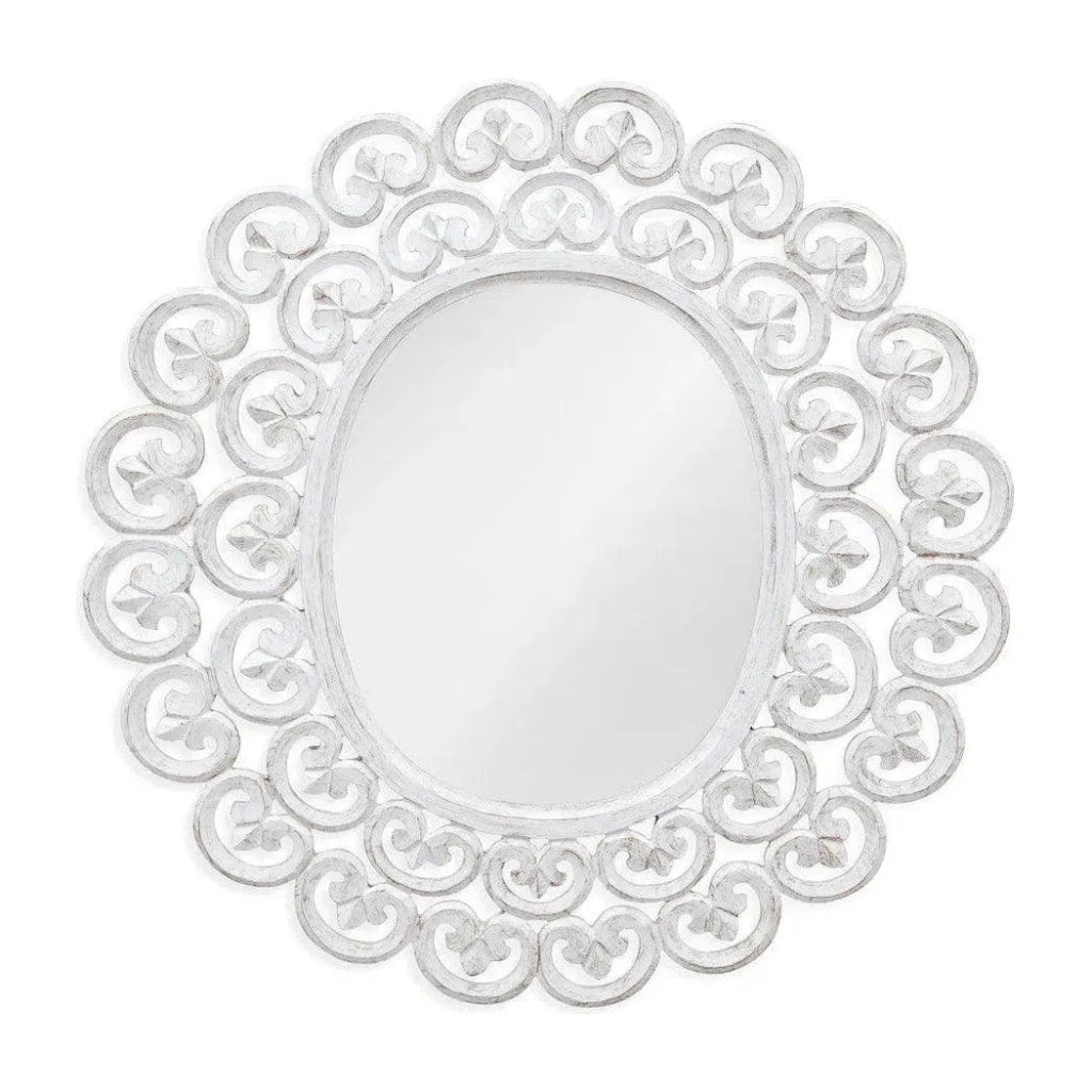 Siren MDF White Wall Mirror - LOOMLAN - Wall Mirrors