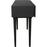 Slim Black Console Table Drawers Wood Wood Base - LOOMLAN - LH Imports - Console Tables