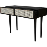 Slim Black Console Table Drawers Wood Wood Base - LOOMLAN - LH Imports - Console Tables