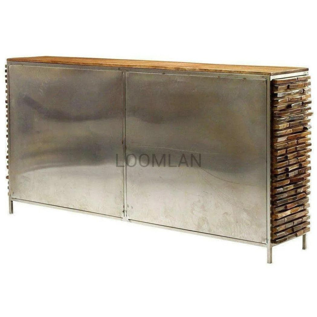 Slim Rustic Plank Wood Sideboard Buffet - LOOMLAN - LOOMLAN - Sideboards