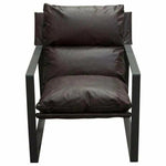 Sling Accent Chair in Genuine Brown Leather - LOOMLAN - Diamond Sofa - Accent Chairs