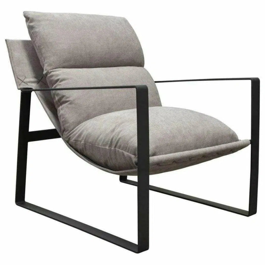 Sling Accent Chair in Grey Black - LOOMLAN - Diamond Sofa - Accent Chairs